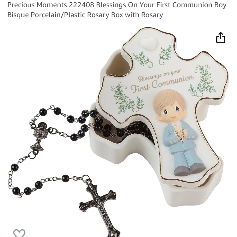 First communion rosary set